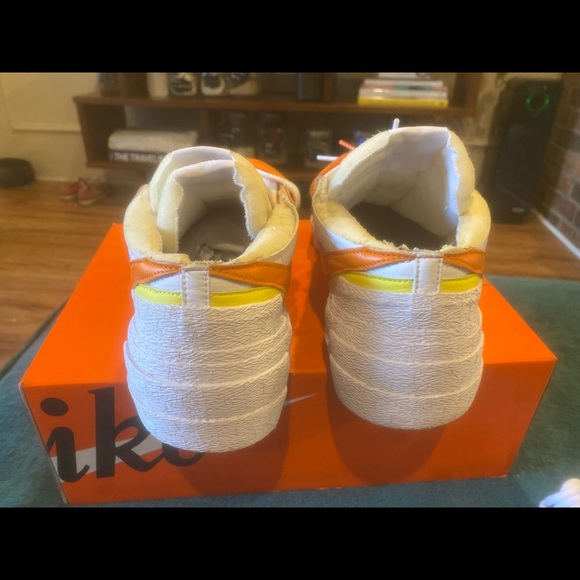 Nike Blazer Low Sacai Men USD12 White Magma Orange - Picture 9 of 16